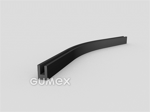 "U" Gummiprofil, 12x8/4mm, 60°ShA, NBR, -40°C/+70°C, schwarz, 